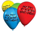 Happy Fucking Birthday Balloons - Bag of 8