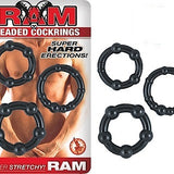 Ram Beaded Cock Rings - Condom-USA
 - 1
