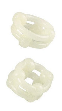 Waterproof Silicone Island Rings Double Stacker Glow In The Dark - Condom-USA
 - 1