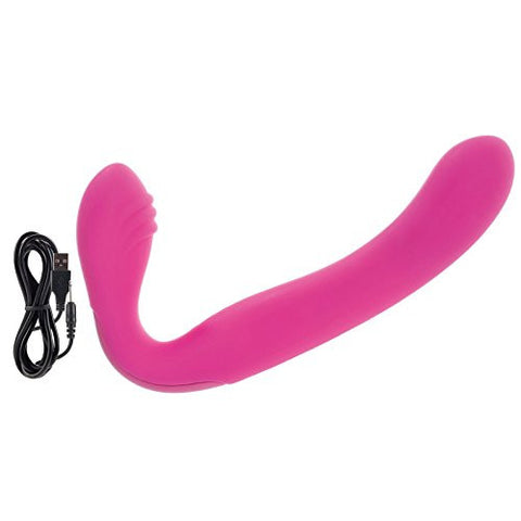 Rechargeable Silicone Love Rider Strapless Strap-On - Pink - Condom-USA - 1