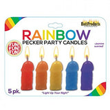 Pride Rainbow Pecker Party Candle