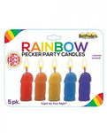 Pride Rainbow Pecker Party Candle