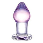 Glas Amethyst Sensual Rain Glass Butt Plug - Condom-USA - 6