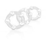 Stay Hard Beaded Cock rings 3pc - Clear