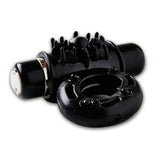 Nu Sensuelle Bullet Ring 7 Function Rechargeable Vibrating Cock Ring - Black