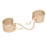 Desir Metallique Mesh Handcuffs :Gold - Condom-USA
