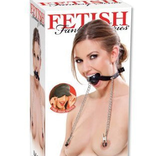 FETISH FANTASY BALL GAG & NIPPLE CLAMPS - Condom-USA
