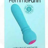 Femme Fun Ultra Bullet 20-function Rechargeable Massager- Turquoise