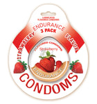 Endurance Strawberry Flavored Condom - 3pk