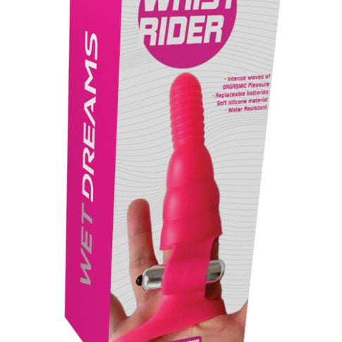 Wet Dreams Wrist Rider Finger Sleeve Vibrator - Pink
