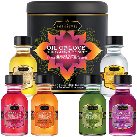 KAMA SUTRA OIL OF LOVE COLLECTION SET - SIX FLAVORS 0.75 FL OZ EACH