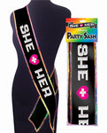 She/Her Party Sash