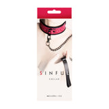 Sinful Collar - Black and Pink