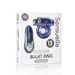 Nü Sensuelle Remote Control 15-Function Bullet USB Rechargeable Cock Ring- Blue