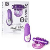 Nü Sensuelle Remote Control 15-Function Bullet USB Rechargeable Cock Ring- Purple