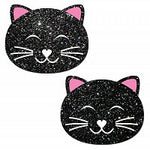 Kitty Cat Black Glitter Pasties - Condom-USA
