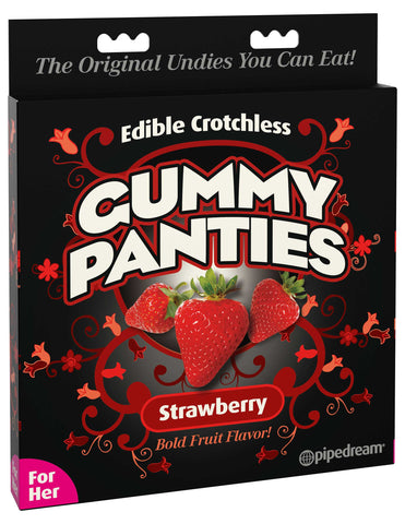 Edible Crotchless Gummy Undies For Her- Strawberry
