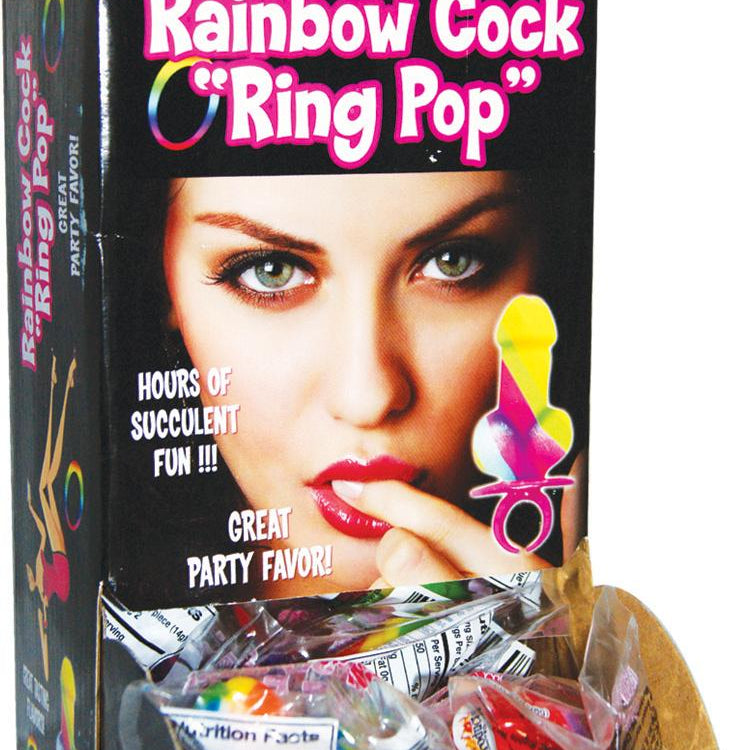 PRIDE RAINBOW RING POP DISPLAY- 12PC