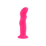 RILEY Silicone Swirled Dong - NEON PINK