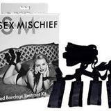 Sex And Mischief Bed Bondage Restraint Kit- Black - Condom-USA
 - 2
