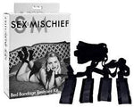 Sex And Mischief Bed Bondage Restraint Kit- Black - Condom-USA - 2