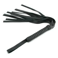 Sex and Mischief Faux Leather Flogger -  Black - Condom-USA - 1