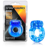 REUSABLE VIBRATING COCKRING - BLUE