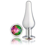 CLOUD 9 GEMS SILVER CHROMED TALL ANAL PLUG- SMALL