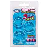 Cloud 9 Beaded Cock Rings 3pk - Clear