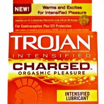 Trojan Charged  Latex Condoms - 3pk - Condom-USA
