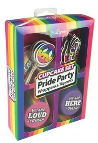 Cupcake Set - Pride Party Wrappers And Toppers - Condom-USA