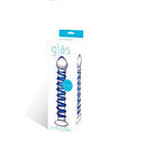 GLAS Blue Spiral Glass Dildo