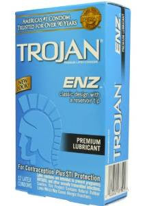 Trojan ENZ Lubricated Latex Condoms-12pk - Condom-USA