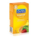 Durex Tropical Flavors Premium Lubricated Latex Condoms Assorted Flavors-12pk - Condom-USA
