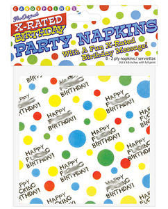 The ORIGINAL X-Rated Napkins - Bag Of 8 - Condom-USA