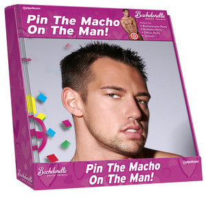 Bachelorette Party Favors Pin The Macho On The Man - Condom-USA - 1