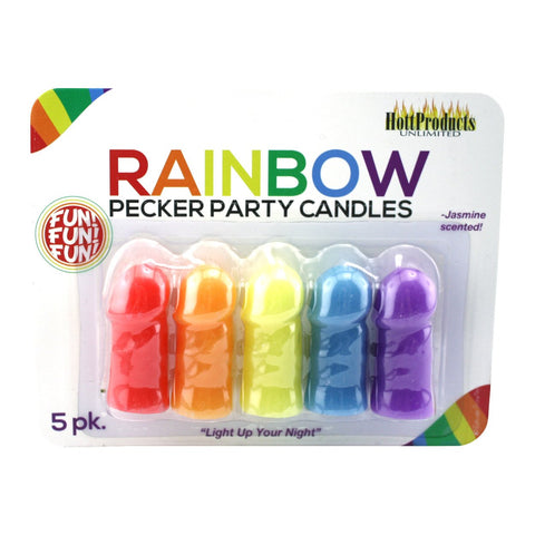 Pride Rainbow Pecker Party Candle