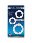 Stay Hard Beaded Cockrings 3pc - Clear
