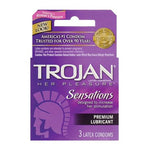 Trojan Her Pleasure Sensations Premium Lubricant Latex Condoms - 3PK