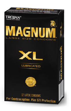 Trojan Magnum Extra Large Size Latex Condoms 12-pack - Condom-USA