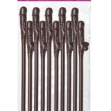 Bachelorette Party Favors Dicky Sipping Straws - chocolate 10pc. - Condom-USA
